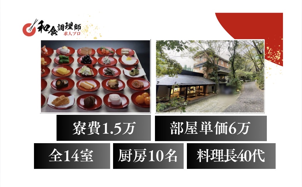 【和食調理師】【中堅】鹿児島｜14室｜本格懐石