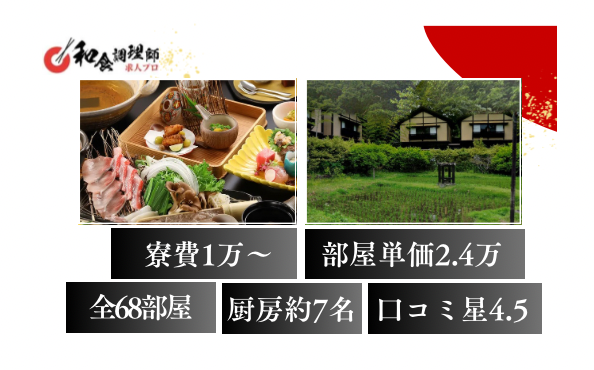 【和食調理師】【中堅】里山に溶け込む温泉宿/静岡県