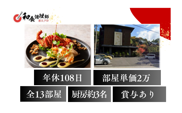 【和食調理師】【中堅】全13室│玉名くつろぎの宿