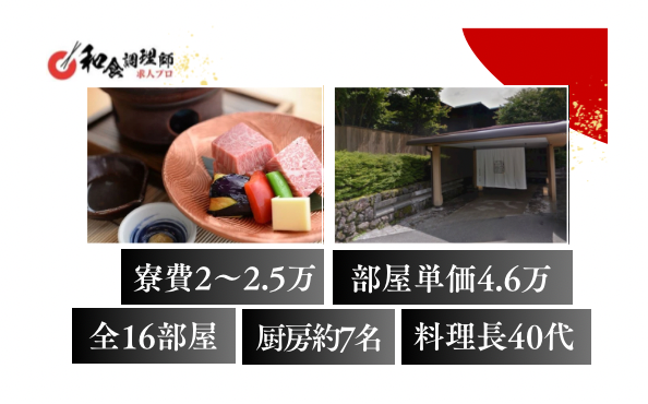 【和食調理師】【中堅】箱根│懐石旅館